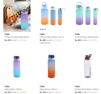 UP TO 64% OFF - Cello Water Bottles