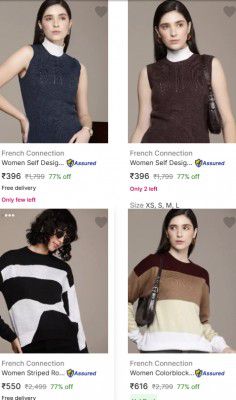 Upto 82% Off on French Connection Womens Sweaters