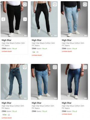 Upto 77% Off On High Star Jeans | Start At Rs 799