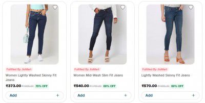 Jiomart Loot : Upto 78% OFF On Lee Cooper Womens Jeans | Starts At Rs 373