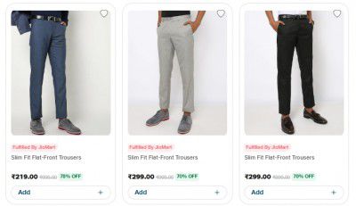 Jiomart Loot : Upto 78% Off On Netplay Mens Trouser & Pants | Starts At Rs 219