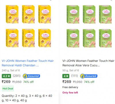 Upto 69% Off On Vi John Hair Removal