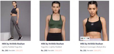 Myntra : Upto 79% Off On HRX Bra For Women's Starts At ₹239