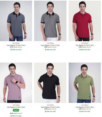 Upto 73% Off On JOHN PETERS Tshirts Start At Rs 450