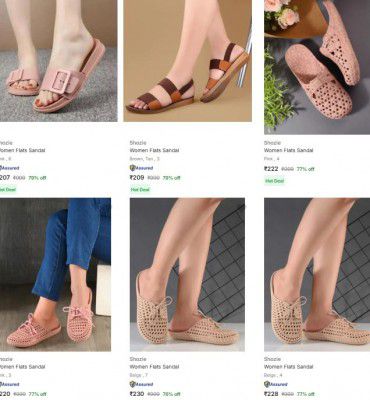 Flipkart : Upto 78% OFF - Shozie Womens Flats | Starts At Rs.213