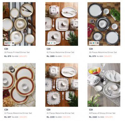 Upto 80% Off CDI Dinner Set | Start @ 647
