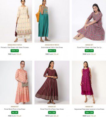 Upto 80% Off on Avaasa Women's Dresses