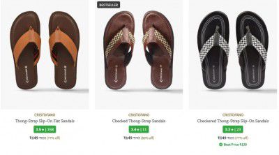 Ajio: Upto 83% OFF On CRISTOFANO Sandals For Mens | Starts At ₹149