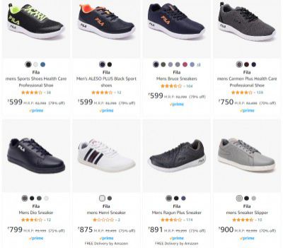 Amazon : Upto 80% OFF | Fila Men's Shoes