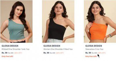 Myntra: Upto 80% OFF On Glosia Tops | Starts At ₹99