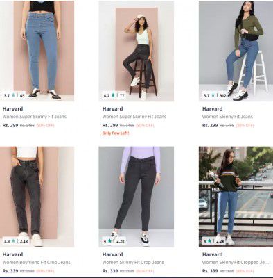 Upto 80% Off On Harvard Jeans | for women | Starts at ₹299