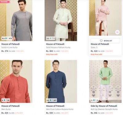 Upto 88% Off on House Of Pataudi Kurtas Starts At ₹389 | For Men