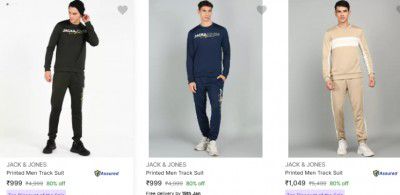 Upto 77% Off on JACK & JONES Tracksuits For Men's