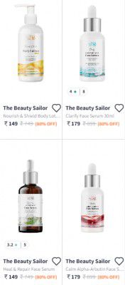 Upto 80% OFF On The Beauty Sailor off Starts at Rs 149