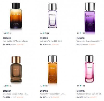 Myntra : Upto 74% OFF On Embark Perfumes | Starts at Rs 150