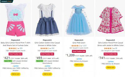 Upto 81% Off On Hopscotch Baby Girls Clothing.