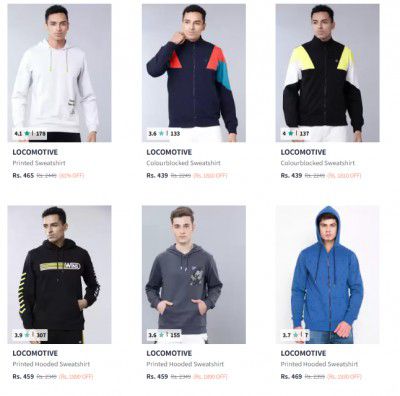 UP TO 82% OFF | Locomotive Men's Sweatshirt | Start @ 287