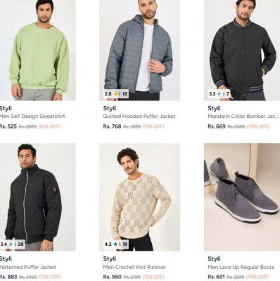 Upto 81% OFF - Styli Clothing | For Mens