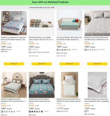 Upto 82% OFF - Mafatlal Produtcs  