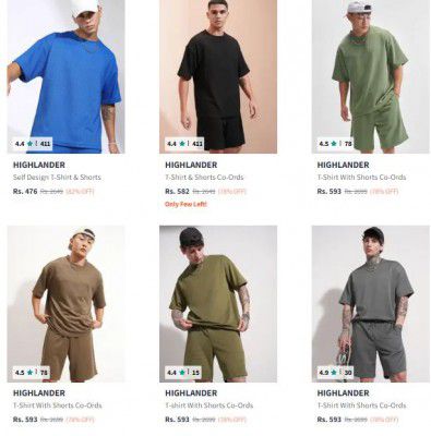 Myntra: UP TO 88% OFF - Highlander Co-Ords | For Mens