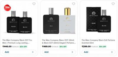 Jiomart : Upto 82% Off On The Man Company Perfumes | Starts At Rs 299