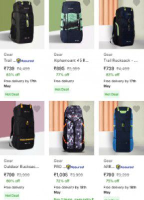 Upto 84% OFF - Gear Rucksacks | Starts at Rs 499
