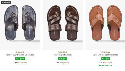 Ajio: Upto 83% OFF On SCHUMANN Sandals For Mens | Starts At ₹99