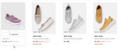 Upto 80% off On  Allen Solly Casual Shoes| Starting From Rs.459