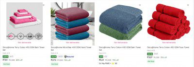 Flipkart : Upto 84% Off On Story@home Bath Towels