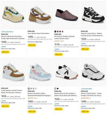 Amazon : Upto 84% OFF | Rowlans Shoes Starts At Rs 408