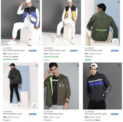 Upto 76% off Slazenger Men Colorblock Sports Jacket @699