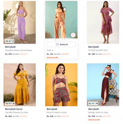 Upto 85% Off On Berrylush Co-Ords | Start At Rs 449