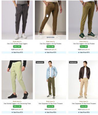 UP TO 85% OFF | BUDA JEANS CO Men's Trousers & Pants