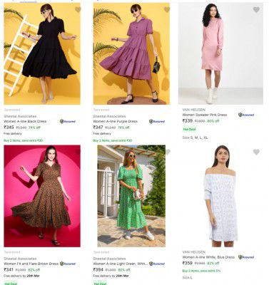 Upto 85% Off Van Heusen Women's Dresses 