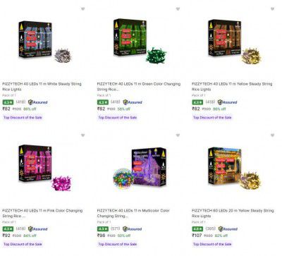 Flipkart : Upto 87% OFF | Fizzytech Rice Lights