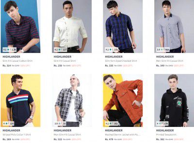 Myntra: UP TO 90% OFF - Highlander Clothing | For Mens