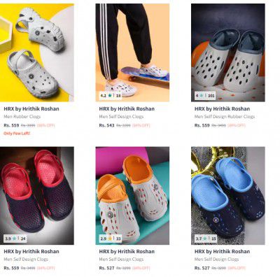Upto 89% Off On HRX Men's Clogs | Starts At Rs.319