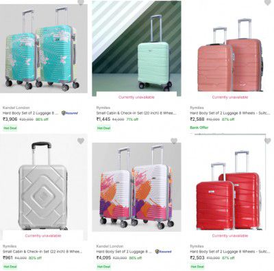 Upto 86% Off On Suitcases |Starts At Rs 961