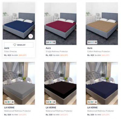 Myntra Loot : Upto 87% Off On Mattress Protector 