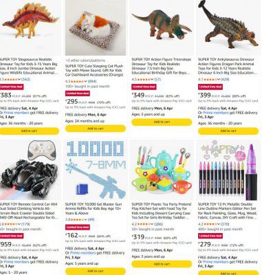 UPTO 87% OFF - SUPER TOYS FOR KIDS