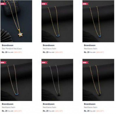Myntra: Upto 90% OFF On Brandsoon Plated Necklace For Womens | Starts At ₹26