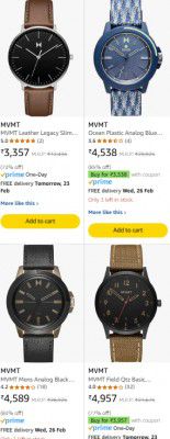 Amazon: UPTO 88% OFF ON MVMT WATCH