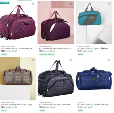 Upto 89% Off On Bags And Luggage |Starts At Rs 256