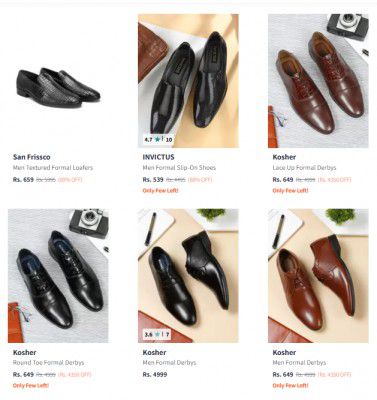 Upto 89% Off On Men’s Formal Shoes