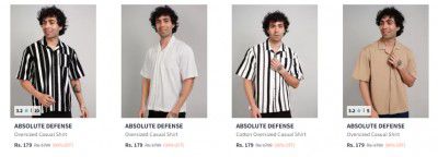 Upto 90% Off Absolute Defense Shirt | Start Rs.179