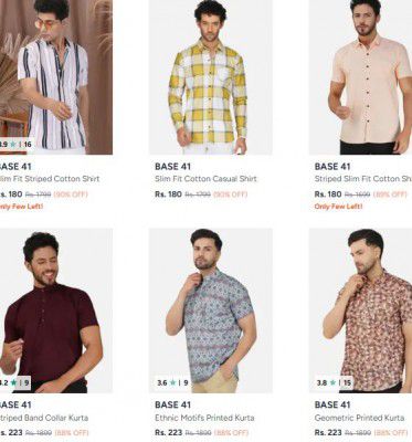 Upto 90% OFF - Base 41 Clothings | For Mens