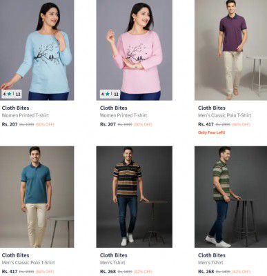 Upto 90% OFF - Cloth Bites Tshirts