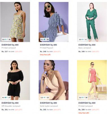 Upto 90% Off Everyday By Ani Jumpsuit | Starts at ₹337