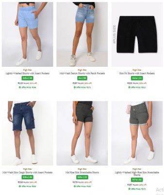 Upto 83% Off High Star Shorts