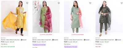 Upto 90% Off Ketch Women kurta Starts At Rs 265
